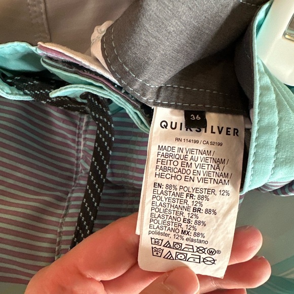 Quiksilver Highline Aqua and Gray Board Shorts - Picture 7 of 7